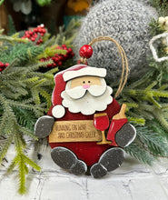 Load image into Gallery viewer, Santa Wine Ornament
