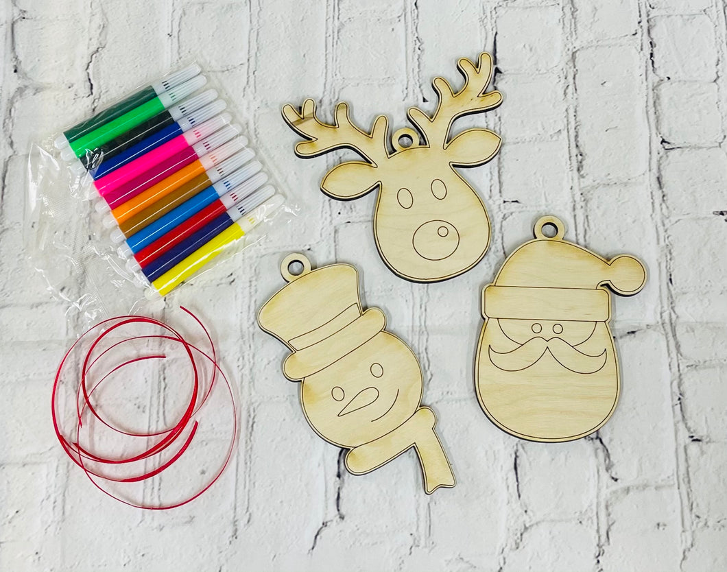 DIY Kids Christmas Ornament Kit - DIY Gift Tags