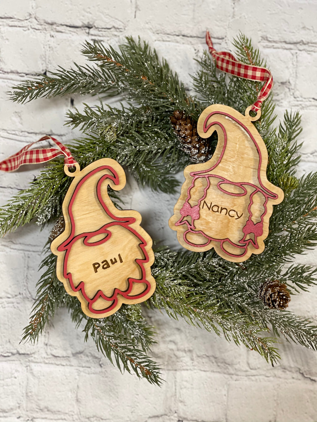 Personalized Gnome Christmas Ornament