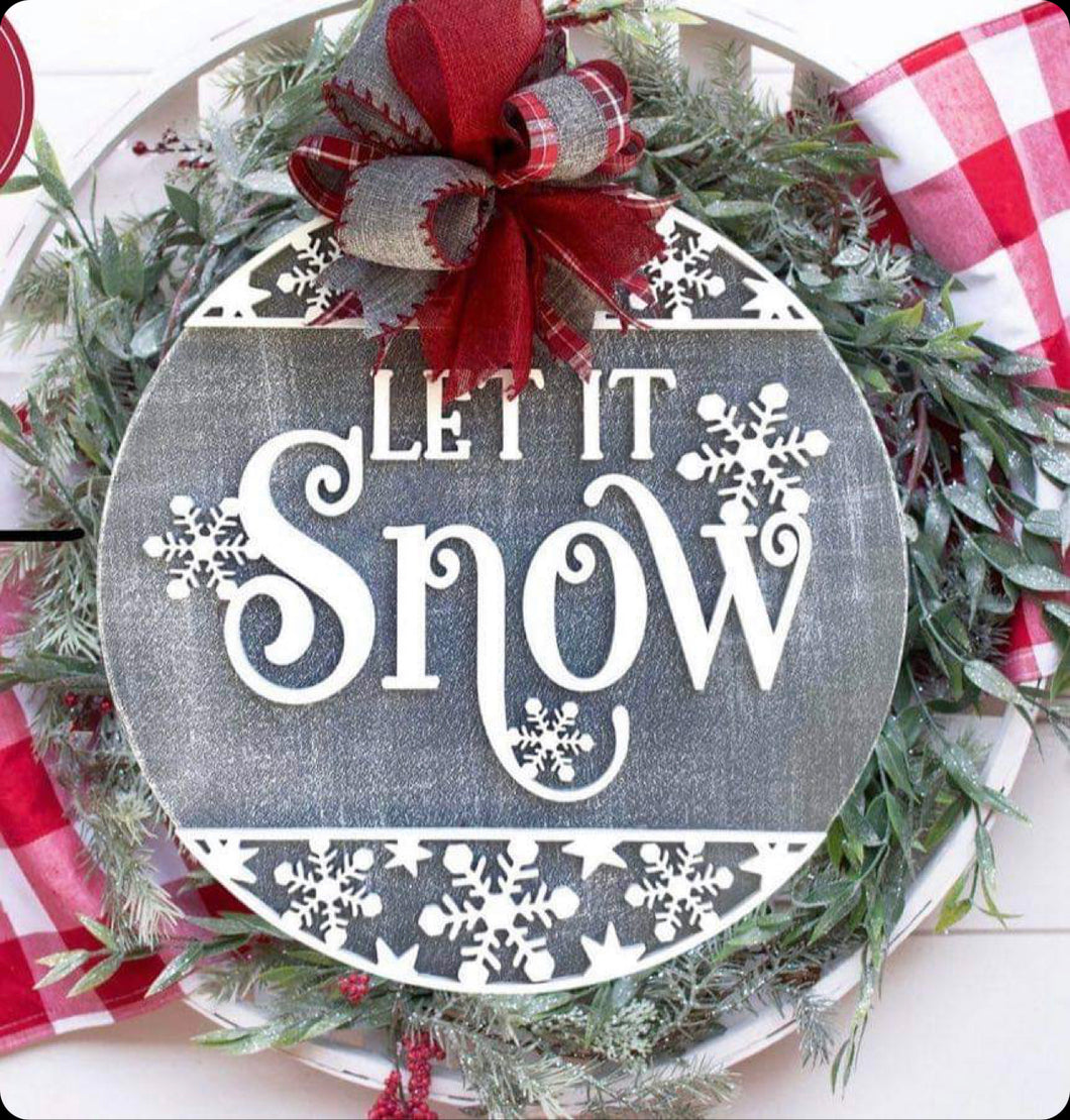 Let It Snow Door Hanger DIY Kit