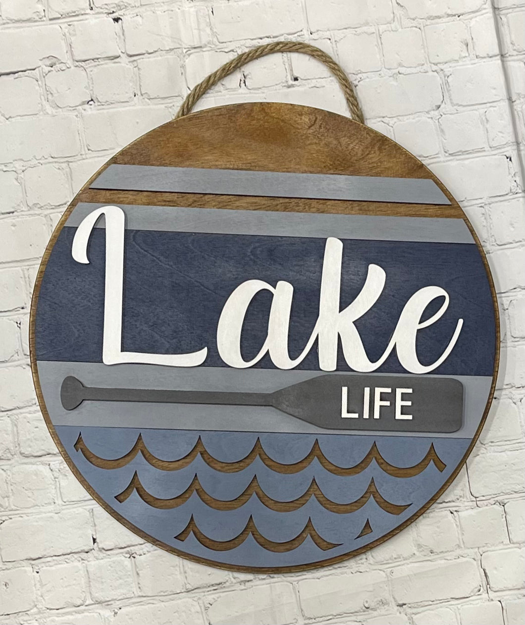 Lake Life Waves Door Hanger